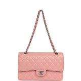 Vintage Chanel Medium Classic Double Flap Bag Pink Caviar Silver Hardware - Thumbnail View 7