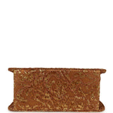 Vintage Chanel Mini Double Side Turnlock Bag Dark Gold Jacquard Lace, Satin Gold Hardware - Thumbnail View 6