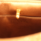 Vintage Chanel Mini Double Side Turnlock Bag Dark Gold Jacquard Lace, Satin Gold Hardware - Thumbnail View 11