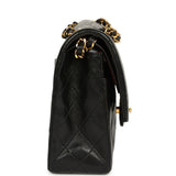 Vintage Chanel Medium Classic Double Flap Bag Black Lambskin Gold Hardware - Thumbnail View 3