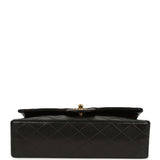 Vintage Chanel Medium Classic Double Flap Bag Black Lambskin Gold Hardware - Thumbnail View 6