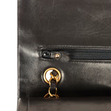 Vintage Chanel Medium Classic Double Flap Bag Black Lambskin Gold Hardware - Thumbnail View 9
