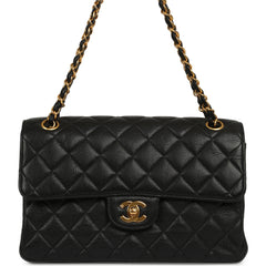 Vintage Chanel Double Sided Flap Bag Black Caviar Gold Hardware
