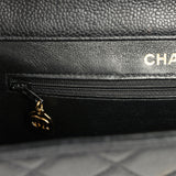 Vintage Chanel Double Sided Flap Bag Black Caviar Gold Hardware - Thumbnail View 9
