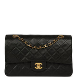 Vintage Chanel Medium Classic Double Flap Bag Black Lambskin Gold Hardware - Thumbnail View 1