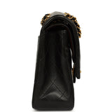 Vintage Chanel Medium Classic Double Flap Bag Black Lambskin Gold Hardware - Thumbnail View 3