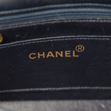 Vintage Chanel Mini Mademoiselle Flap White, Navy Lambskin Gold Hardware - Thumbnail View 9