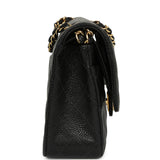 Vintage Chanel Medium Classic Double Flap Bag Black Caviar Gold Hardware - Thumbnail View 3