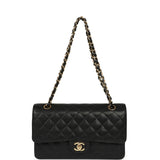 Vintage Chanel Medium Classic Double Flap Bag Black Caviar Gold Hardware - Thumbnail View 7