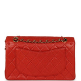 Vintage Chanel Small Classic Double Flap Bag Red Lambskin Gold Hardware - Thumbnail View 4