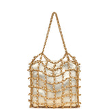 Vintage Chanel Caged Chain Bag Gold Metallic Lambskin Gold Hardware - Thumbnail View 7