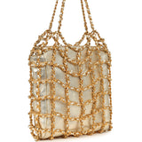 Vintage Chanel Caged Chain Bag Gold Metallic Lambskin Gold Hardware - Thumbnail View 2