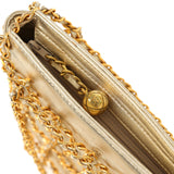 Vintage Chanel Caged Chain Bag Gold Metallic Lambskin Gold Hardware - Thumbnail View 8