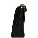 Vintage Chanel Jumbo Single Flap Bag Black Lambskin Gold Hardware - Thumbnail View 3
