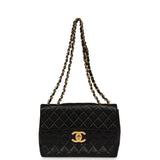 Vintage Chanel Jumbo Single Flap Bag Black Lambskin Gold Hardware - Thumbnail View 6