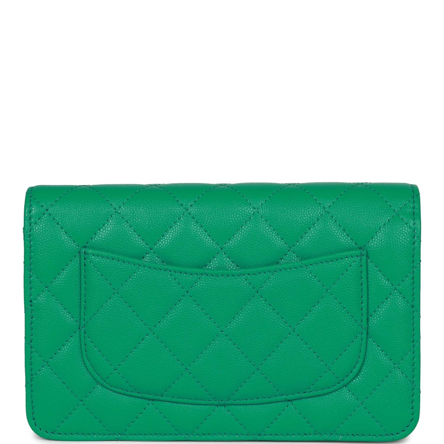 Chanel Wallet on Chain WOC Green Caviar Light Gold Hardware Madison
