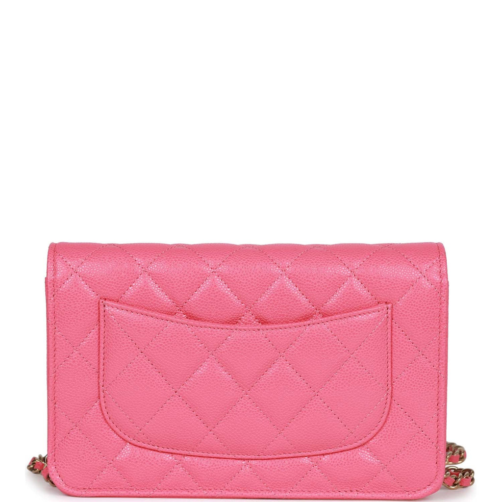 Chanel Wallet on Chain WOC Pink Caviar Light Gold Hardware