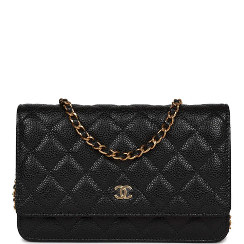 Chanel Wallet on Chain WOC Black Caviar Gold Hardware