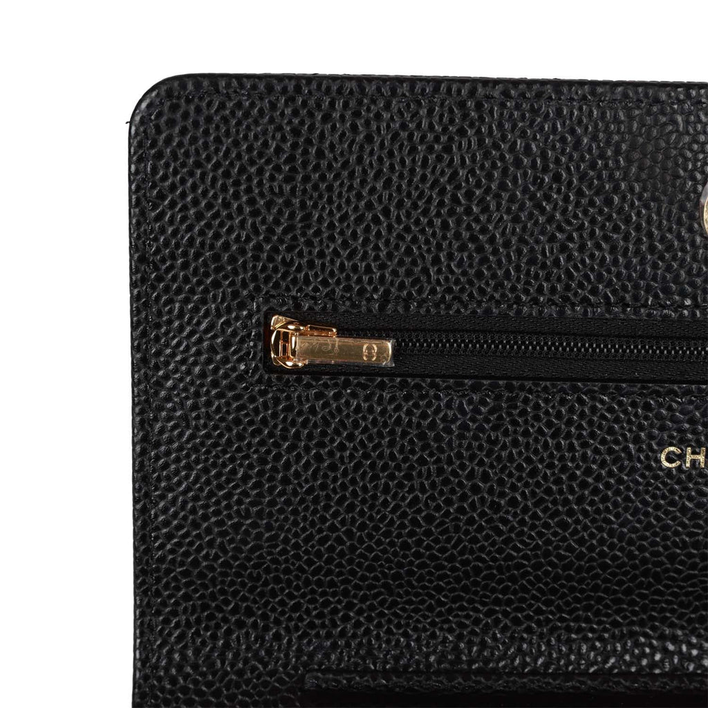 Chanel Card Holder Wallet Black Caviar Light Gold Hardware – Madison Avenue  Couture