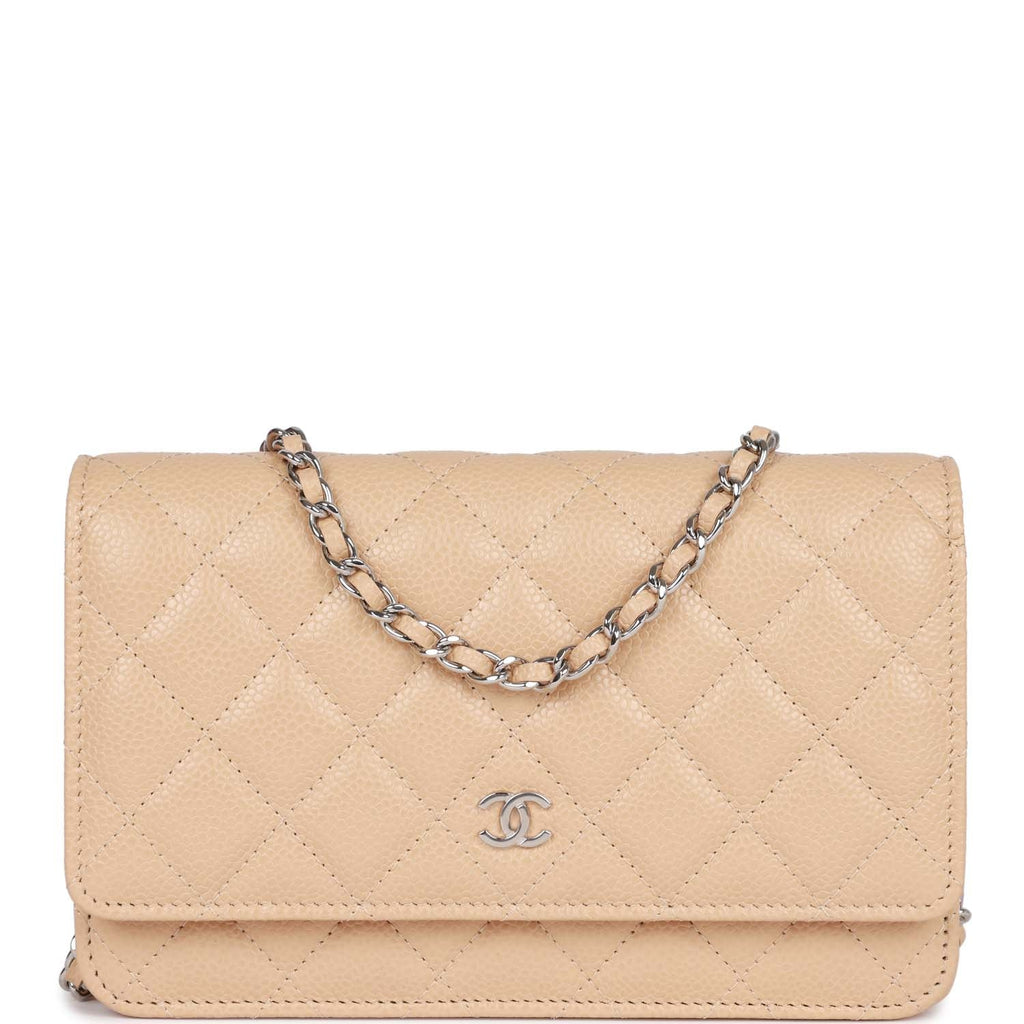 Chanel Wallet on Chain WOC Beige Caviar Silver Hardware – Madison Avenue  Couture