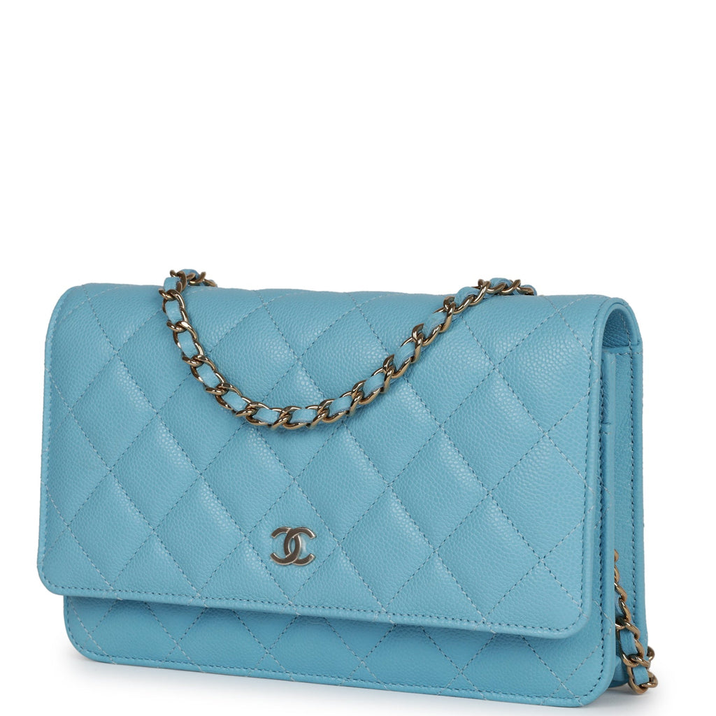 Chanel Wallet on Chain WOC Blue Caviar Light Gold Hardware – Madison Avenue  Couture