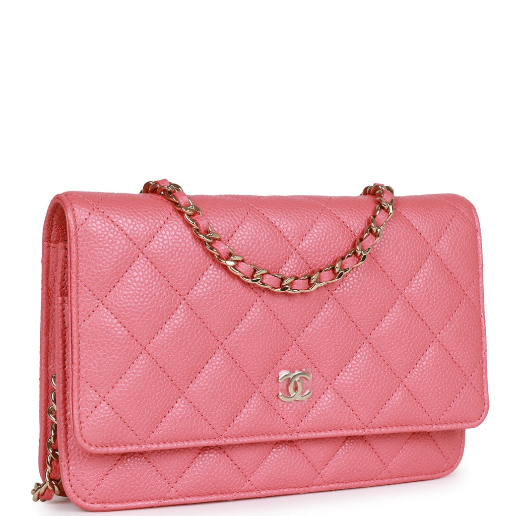 Pre-owned Chanel Wallet on Chain WOC Pink Caviar Light Gold Hardware –  Madison Avenue Couture