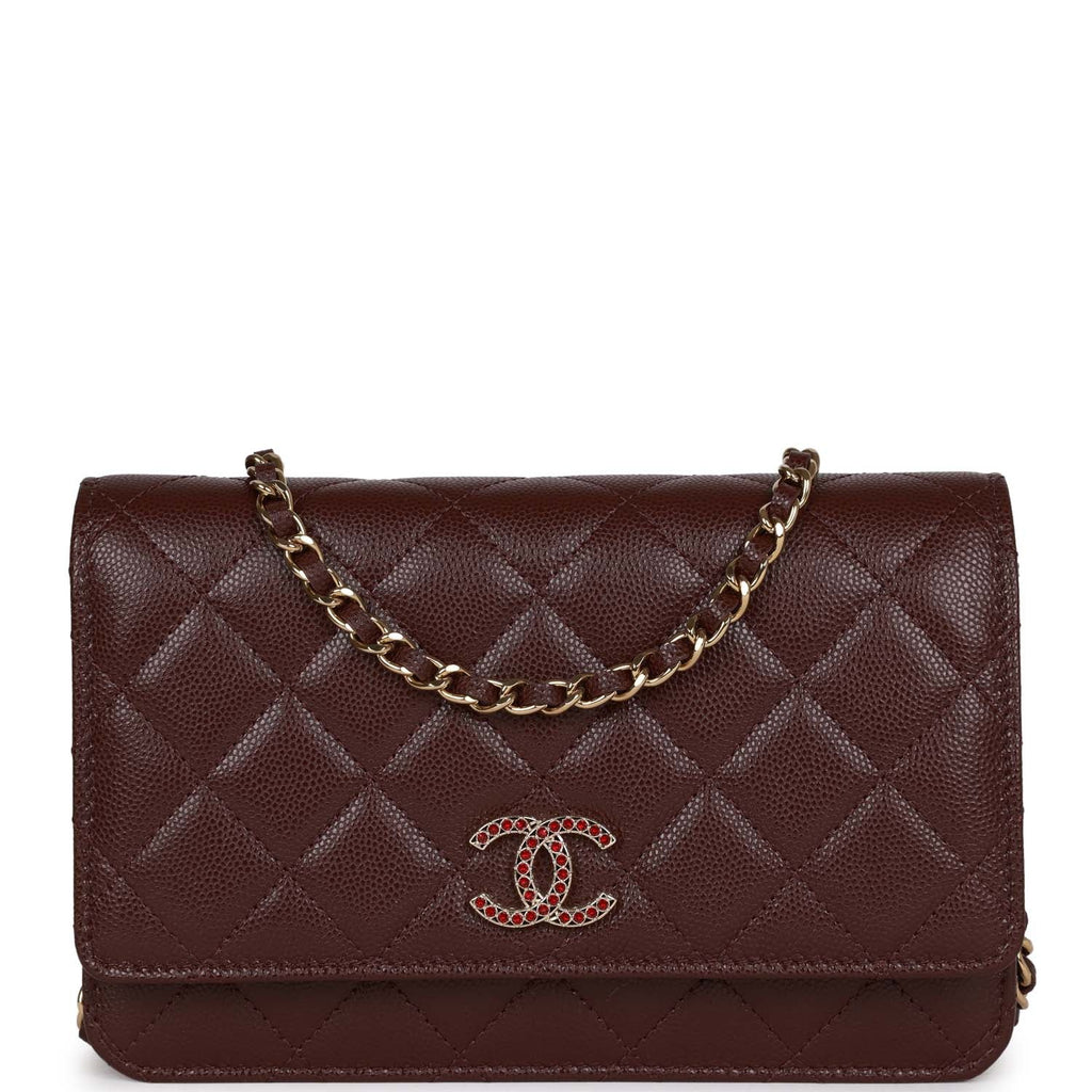 CHANEL Wallet on Chain Caviar Leather Crossbody in Black