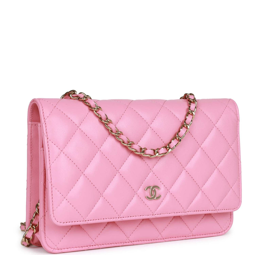 CHANEL Caviar Quilted Wallet On Chain WOC Light Pink 1047425