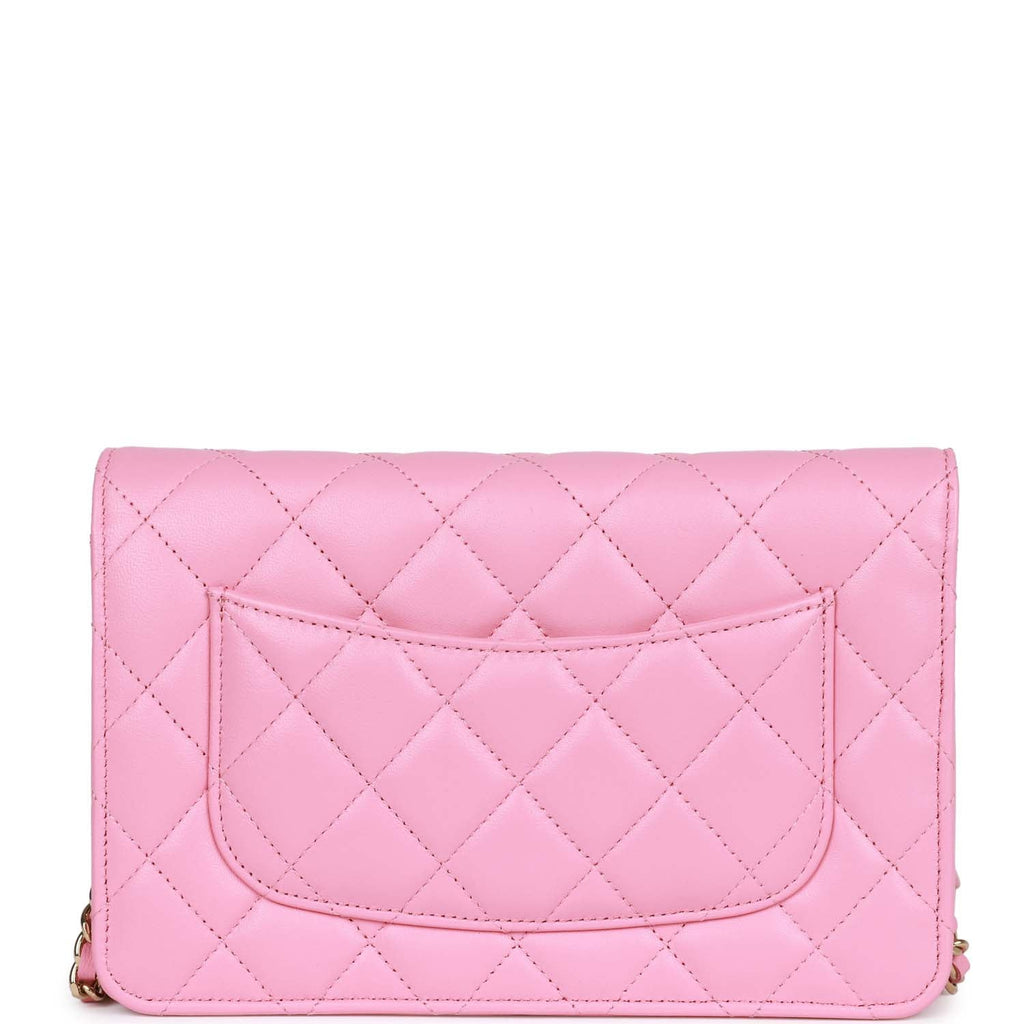  Chanel, Pre-Loved Red Quilted Lambskin Pearl Classic Wallet On  Chain (WOC), Red : Luxury Stores