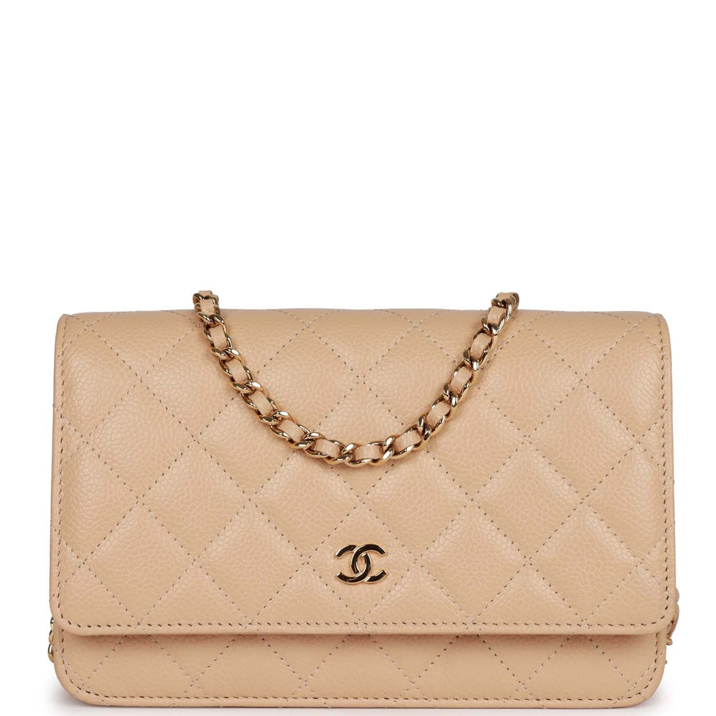 forlænge Ged Institut Chanel Wallet on Chain WOC Beige Caviar Gold Hardware – Madison Avenue  Couture