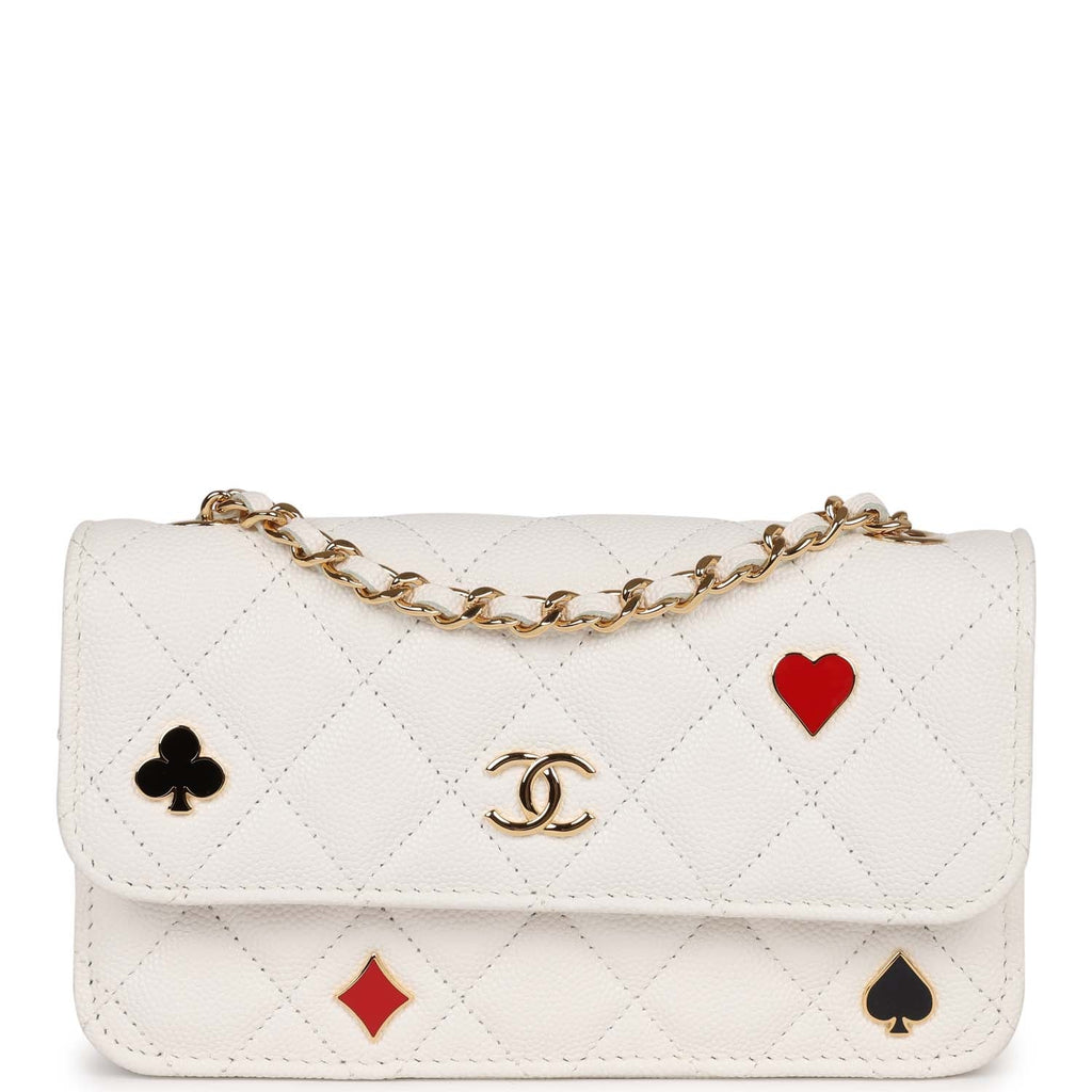 Chanel Monaco Wallet on Chain WOC White Caviar Gold Hardware – Madison  Avenue Couture