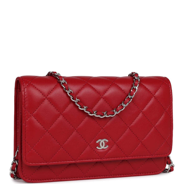 CHANEL Lambskin Quilted Trendy CC Wallet On Chain WOC Beige 752261