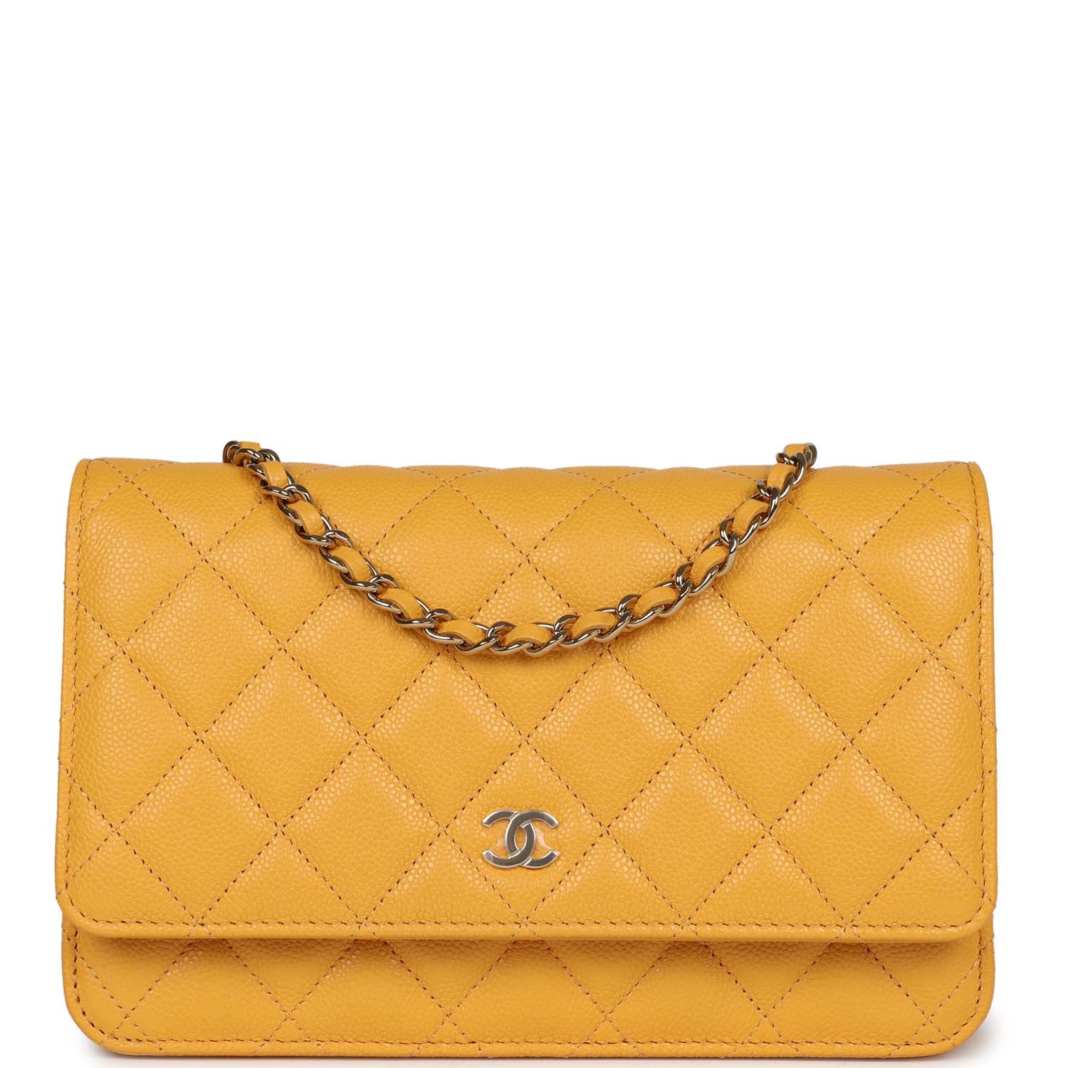 Chanel Wallet On Chain Yellow Caviar Gold Hardware Madison Avenue Couture