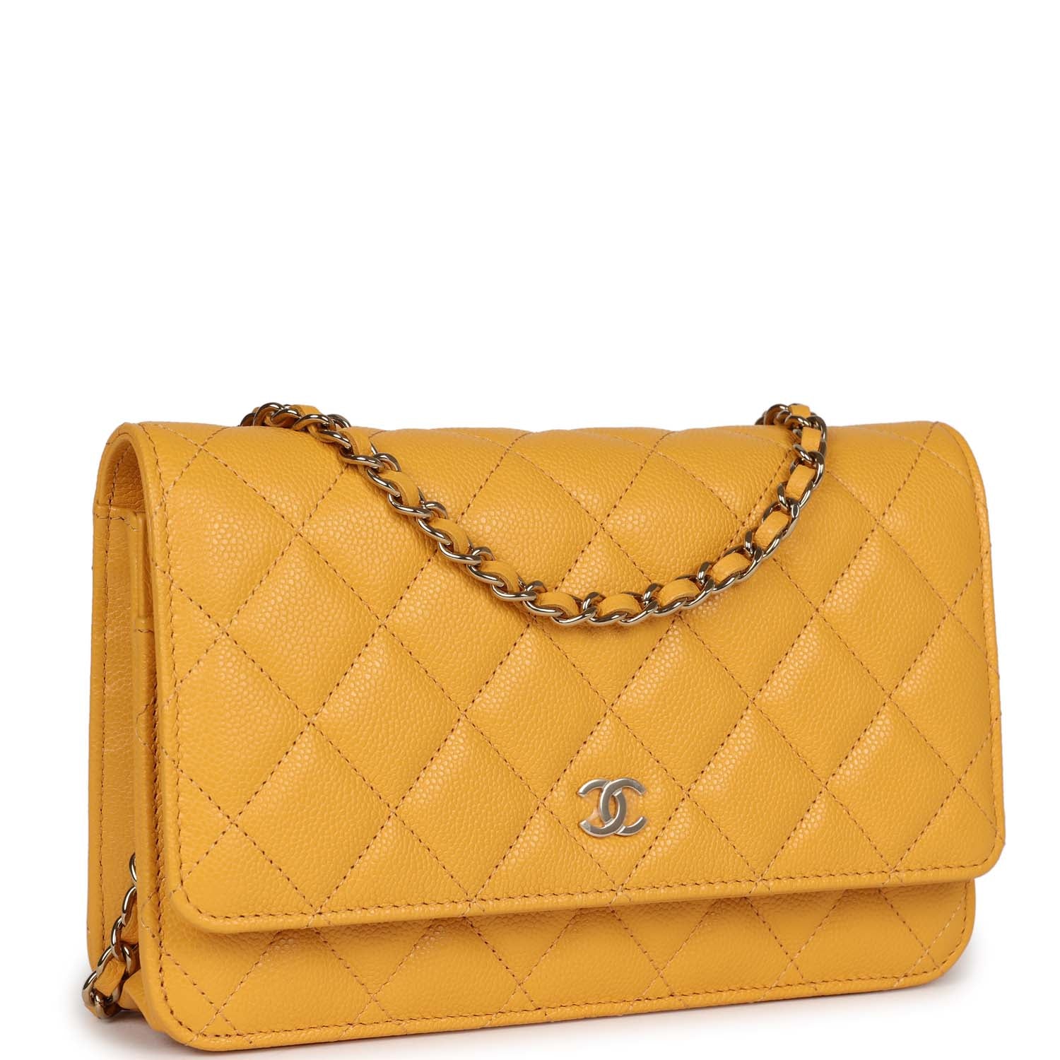 Chanel Wallet On Chain Yellow Caviar Gold Hardware Madison Avenue Couture