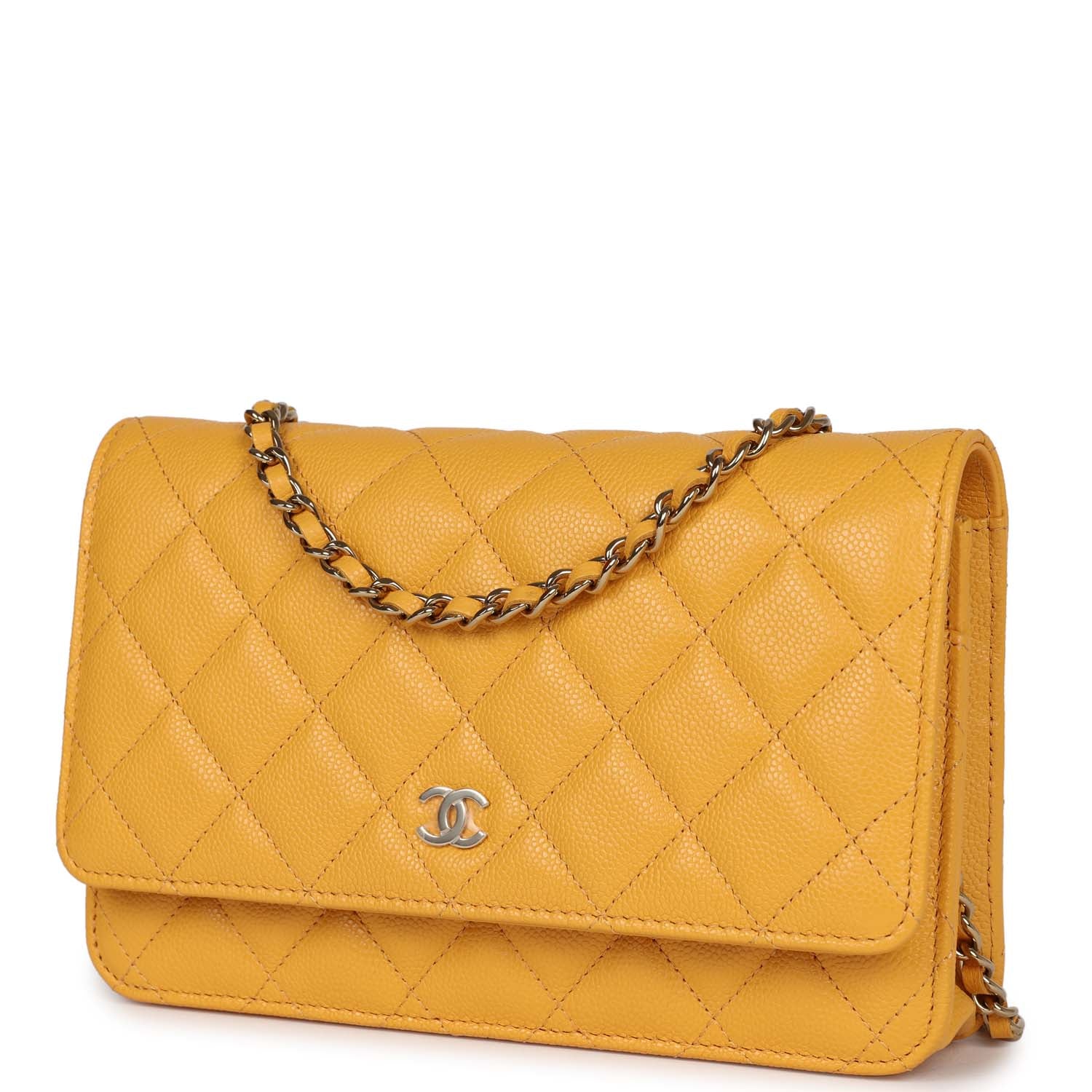 Chanel Wallet On Chain Yellow Caviar Gold Hardware Madison Avenue Couture