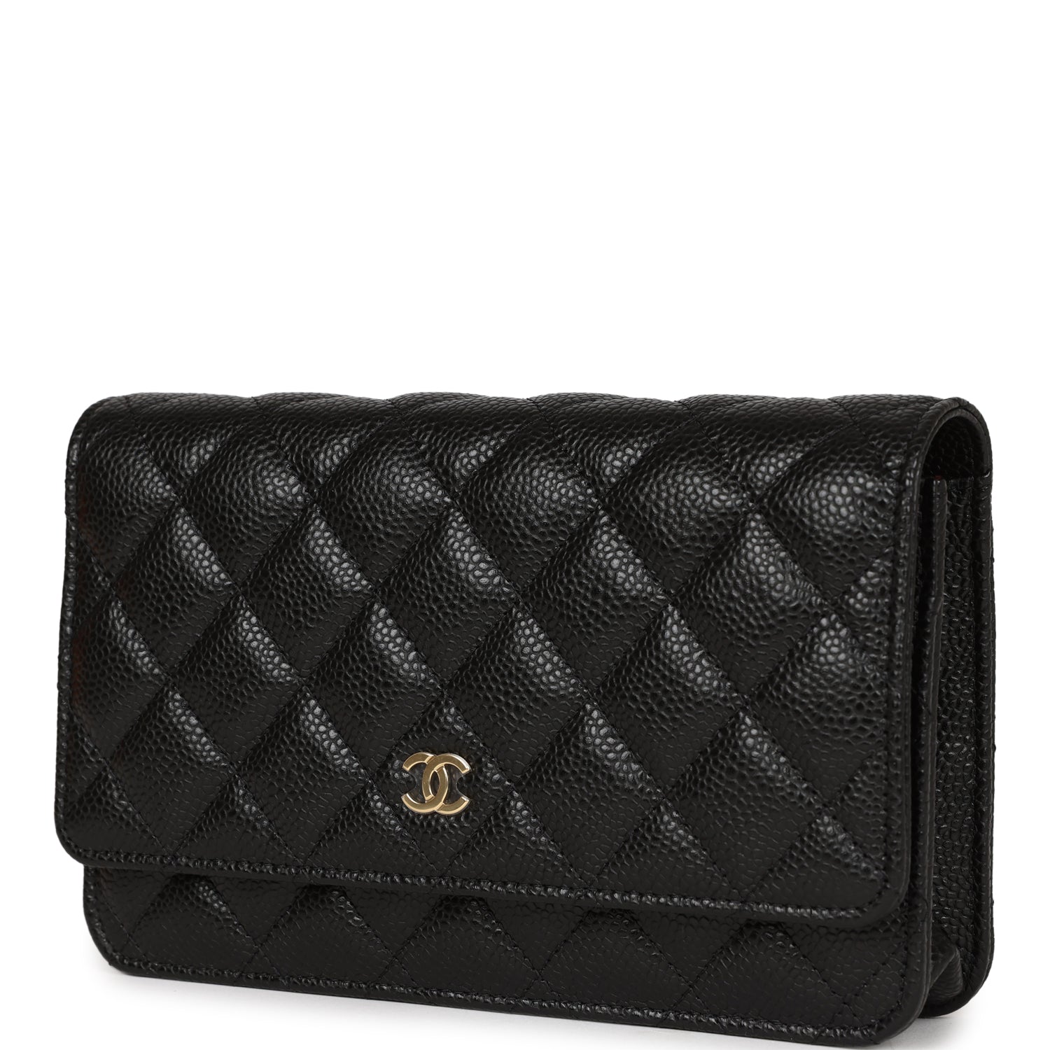 Chanel Wallet On Chain WOC Black Caviar Gold Hardware