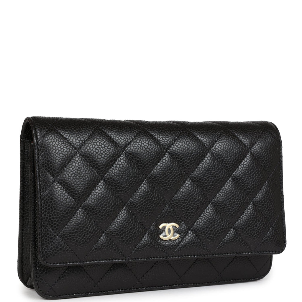 Chanel Wallet On Chain WOC Black Caviar Gold Hardware
