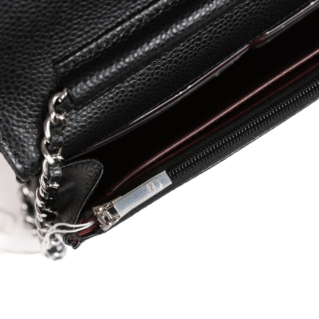 Chanel Wallet On Chain WOC Black Caviar Silver Hardware – Madison Avenue  Couture