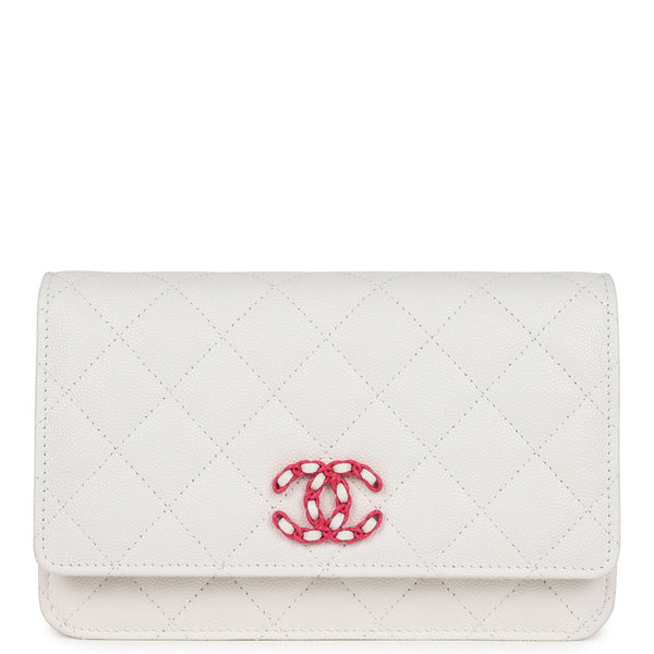 Chanel Wallet On Chain WOC White Caviar Pink and Silver Hardware – Madison  Avenue Couture