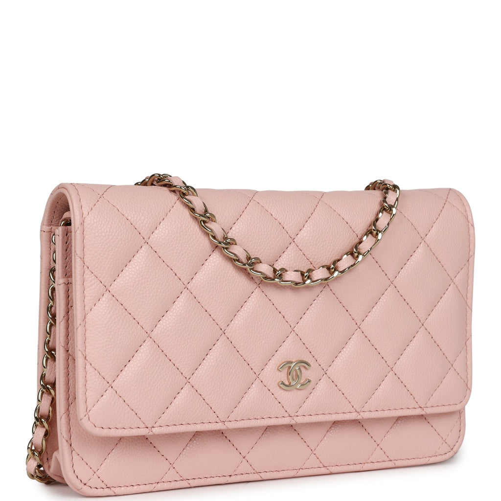 Chanel pink wallet on chain Clearance