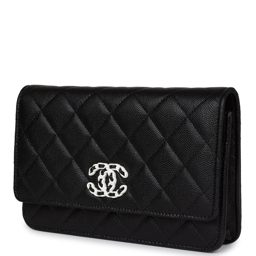 CHANEL Caviar Quilted Wallet on Chain WOC White 1255860