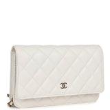 Chanel Wallet On Chain WOC White Caviar Light Gold Hardware