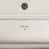 Chanel Wallet On Chain WOC White Caviar Light Gold Hardware