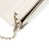 Chanel Wallet On Chain WOC White Caviar Light Gold Hardware