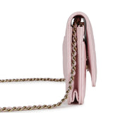 Chanel Classic Wallet on Chain WOC Light Pink Caviar Gold Hardware