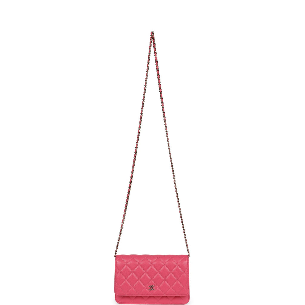 Chanel Wallet on Chain WOC Hot Pink Caviar Gold Metal Hardware