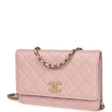 Chanel Wallet on Chain WOC Pink Caviar Gold Hardware