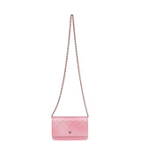 Chanel Wallet On Chain WOC Pearly Pink Iridescent Calfskin Gold Hardware
