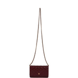 Chanel Classic Wallet On Chain WOC Burgundy Caviar Gold Hardware