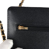 Chanel Wallet On Chain WOC Black Caviar Gold Hardware